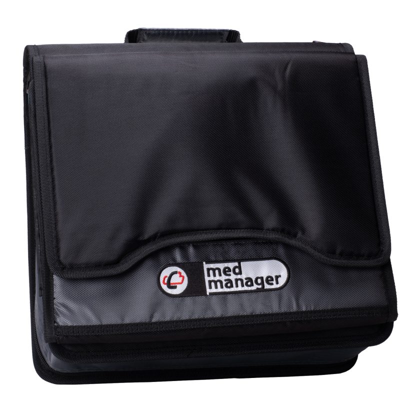 Large Insulated Medical Binder with Pill Organizer and 6-Pocket Folder