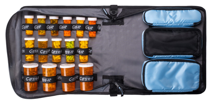 Large Insulated Medical Binder with Pill Organizer and 6-Pocket Folder