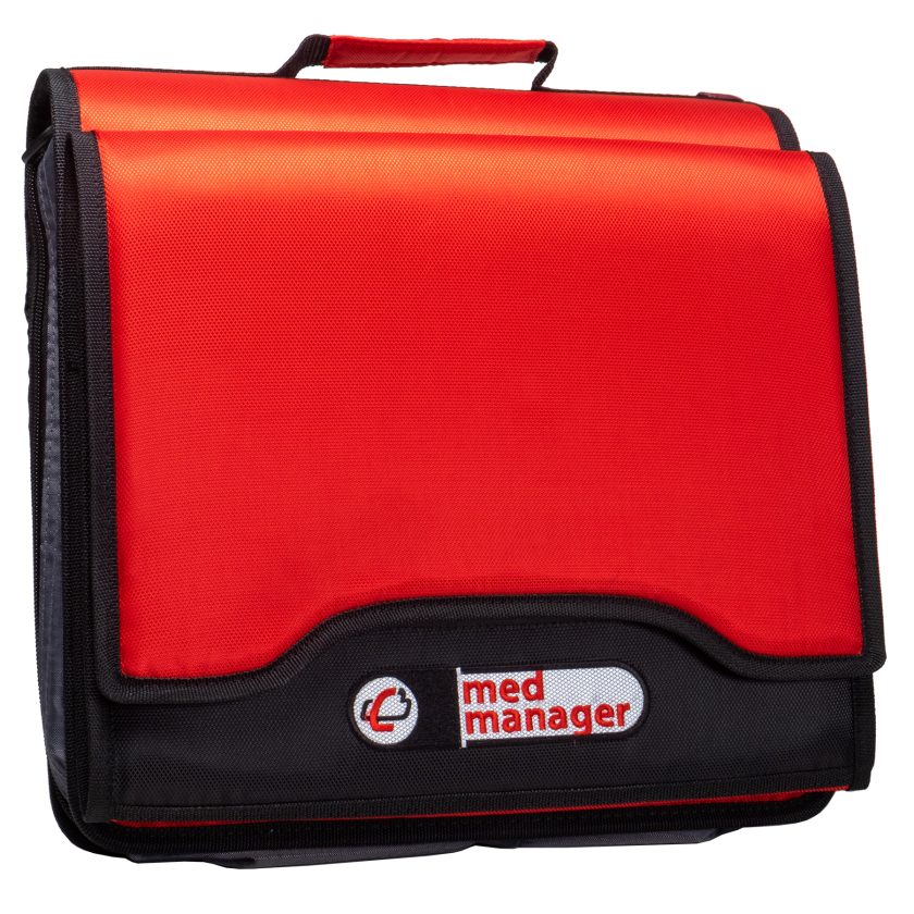 Large Insulated Medical Binder with Pill Organizer and 6-Pocket Folder