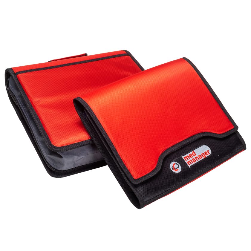 Large Insulated Medical Binder with Pill Organizer and 6-Pocket Folder