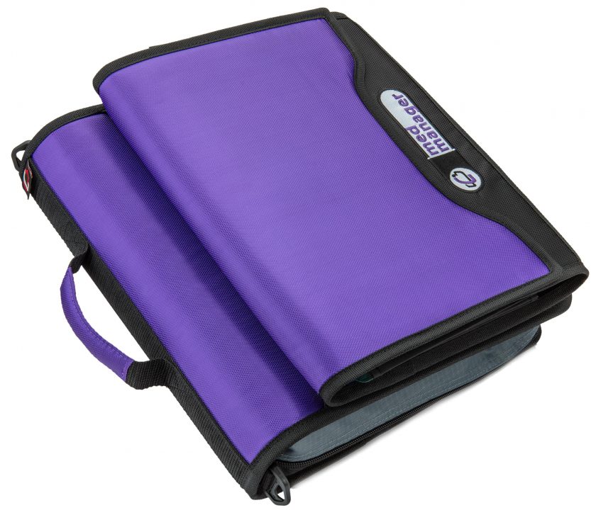 Large Insulated Medical Binder with Pill Organizer and 6-Pocket Folder